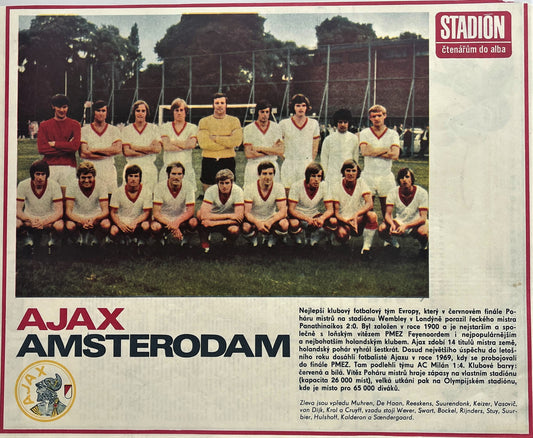 POSTER AJAX AMSTERDAM 1971